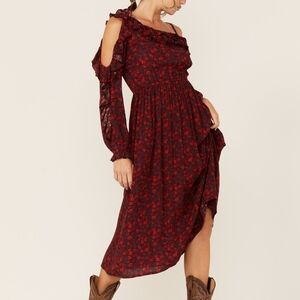 Shyanne Floral Single Shoulder Midi Dress Women's XS